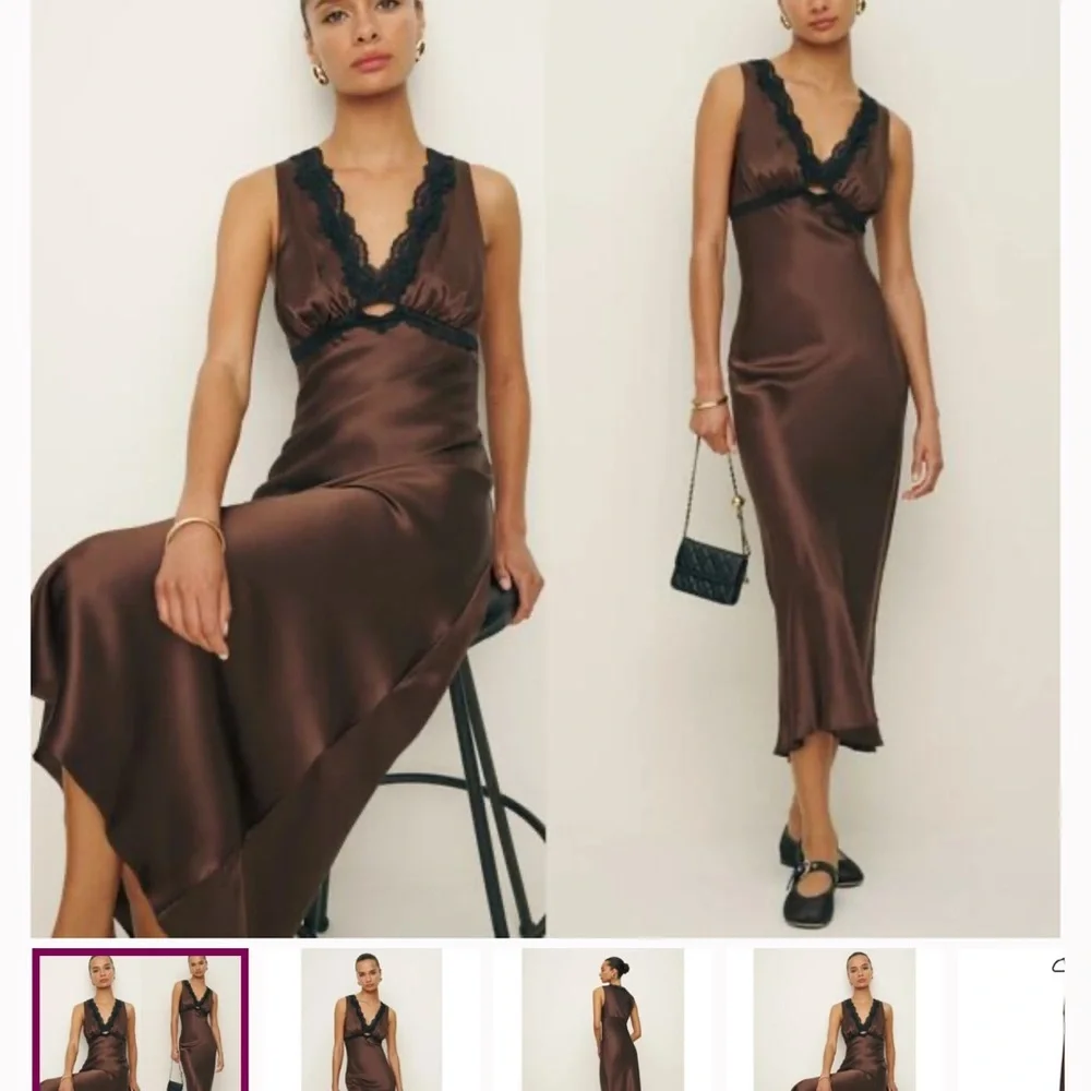 blue dress for baby girl Tuckernuck Chocolate Brown Satin Emiliana Maxi Dress Chocolate / L